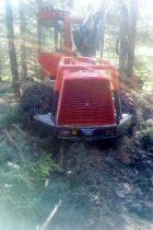 Harvester Valmet 901TX - Rückansicht.